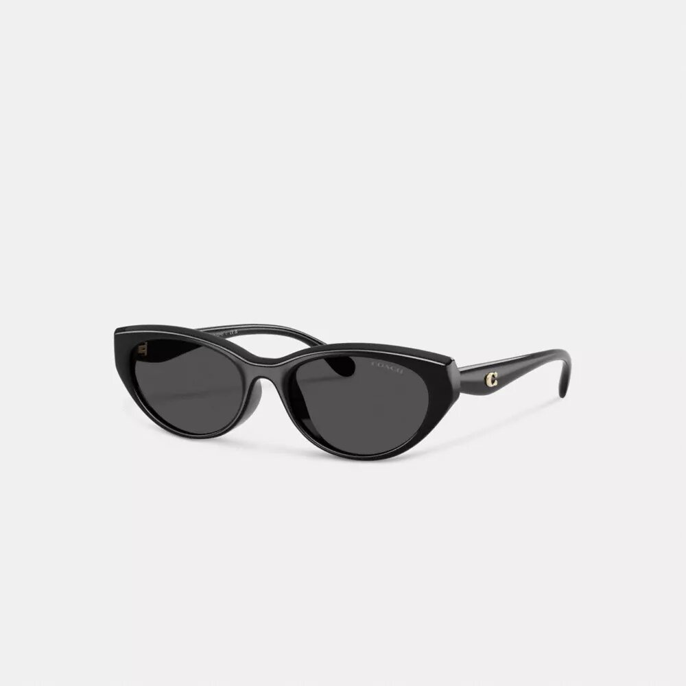 Gafas de sol ovaladas tipo «ojo de gato» con detalles dorados