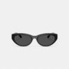 Gafas de sol ovaladas tipo «ojo de gato» con detalles dorados