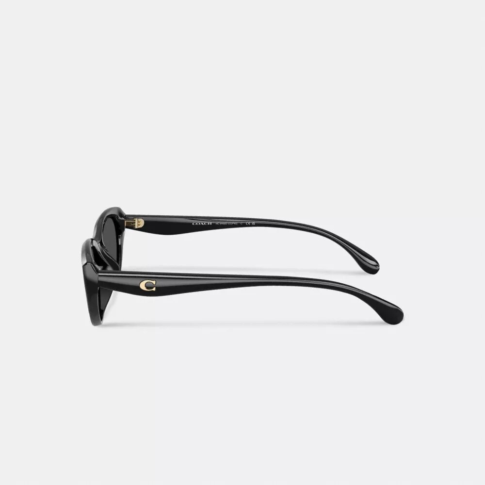 Gafas de sol ovaladas tipo «ojo de gato» con detalles dorados