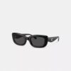 Gafas de sol rectangulares estrechas con herrajes «C»