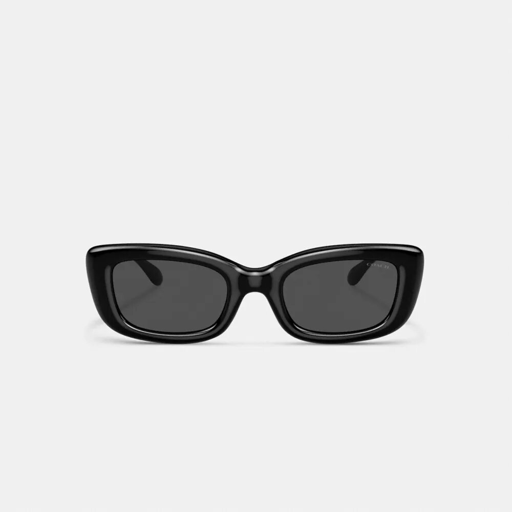 Gafas de sol rectangulares estrechas con herrajes «C»