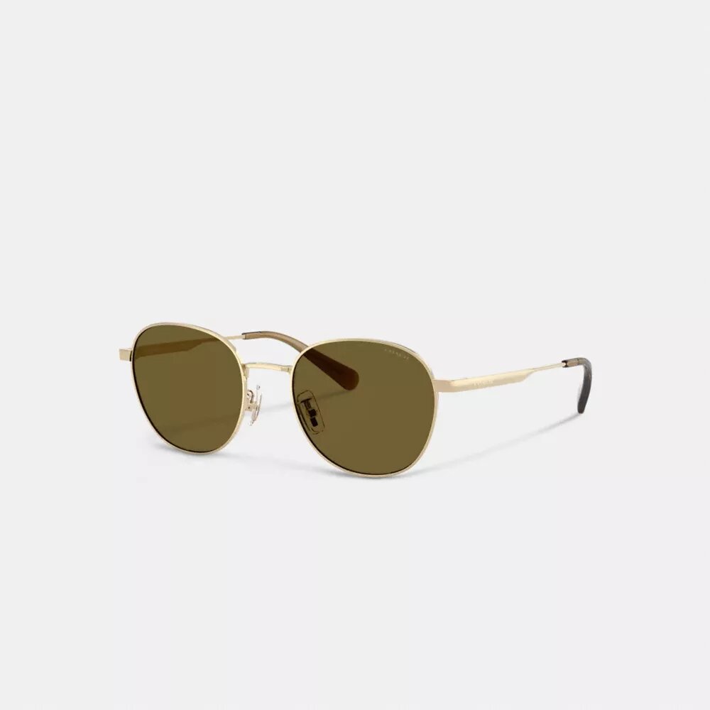 Gafas de sol redondas con etiqueta metálica