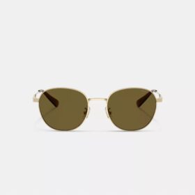 Gafas de sol redondas con etiqueta metálica
