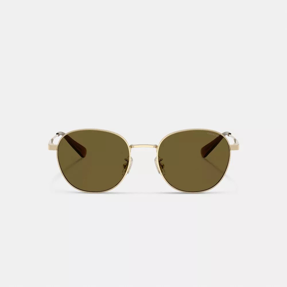 Gafas de sol redondas con etiqueta metálica