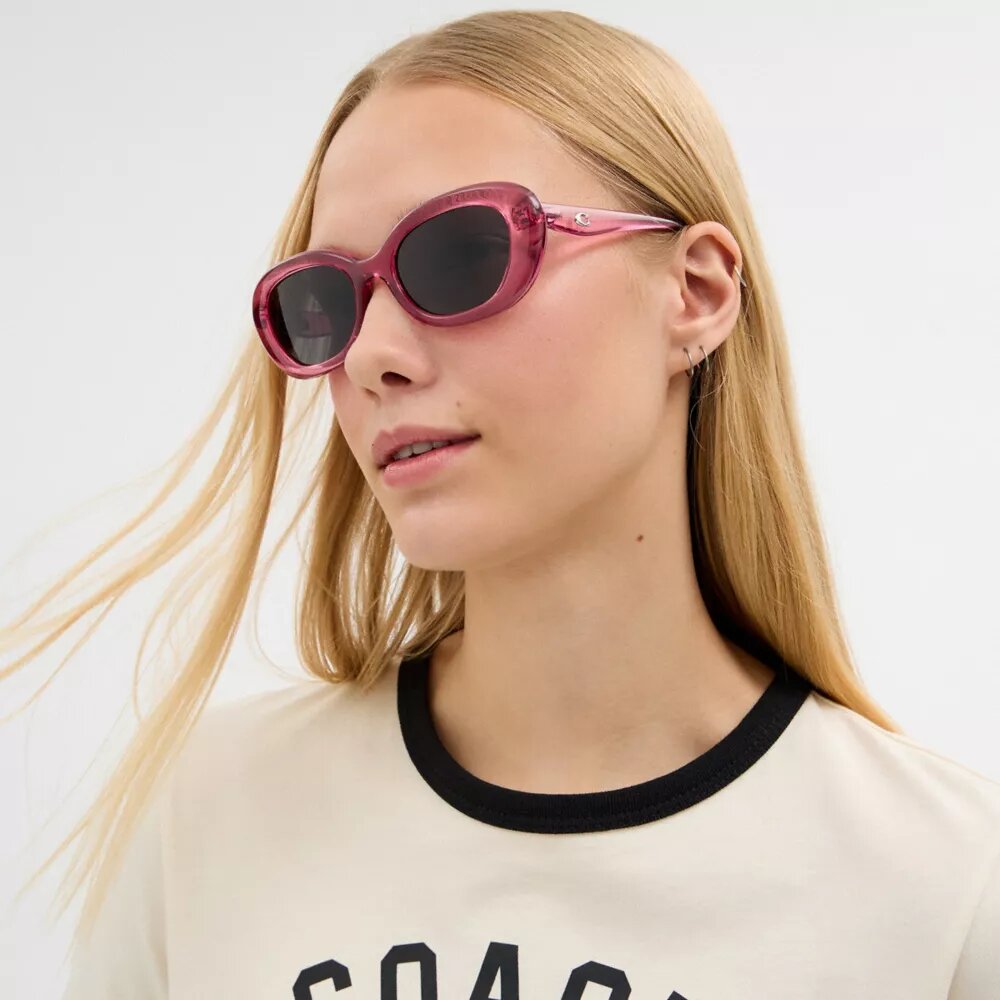 Gafas de sol redondas con herrajes C
