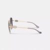 Gafas de sol redondas de metal con motivo de Horse and Carriage
