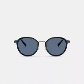 Gafas de sol redondas de metal texturizado