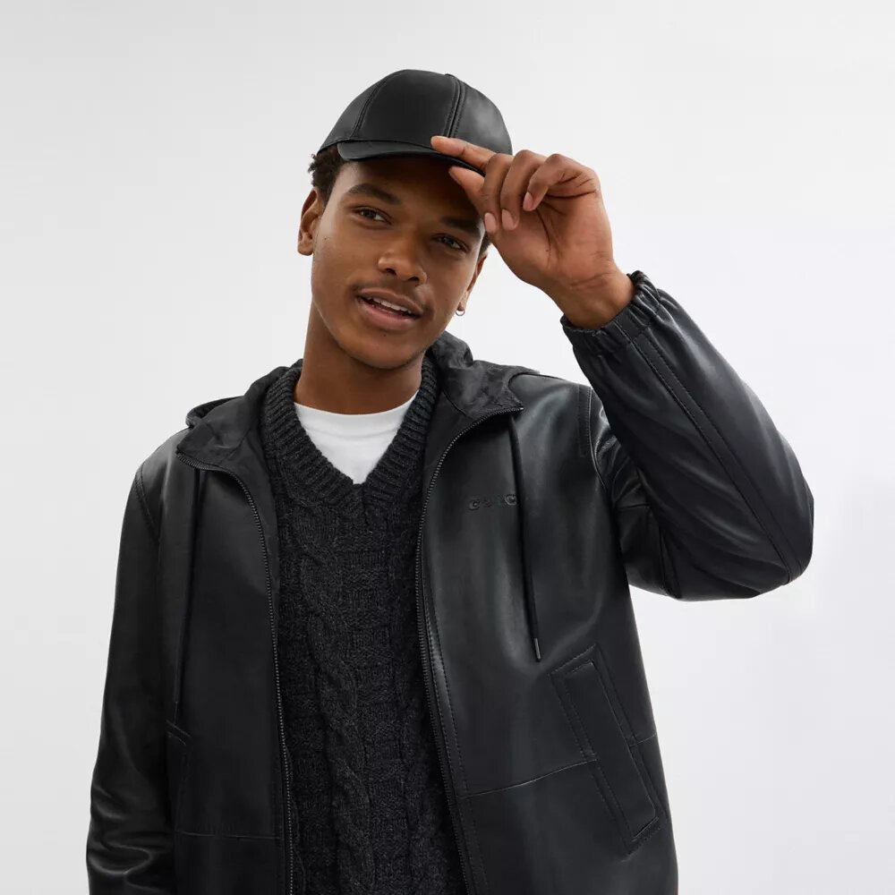 Gorra de béisbol de piel