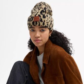 Gorro con estampado de leopardo