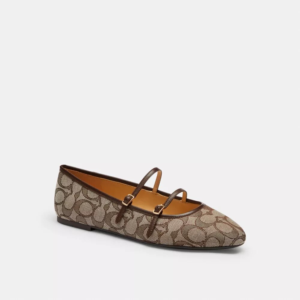Merceditas con doble hebilla en jacquard exclusivo
