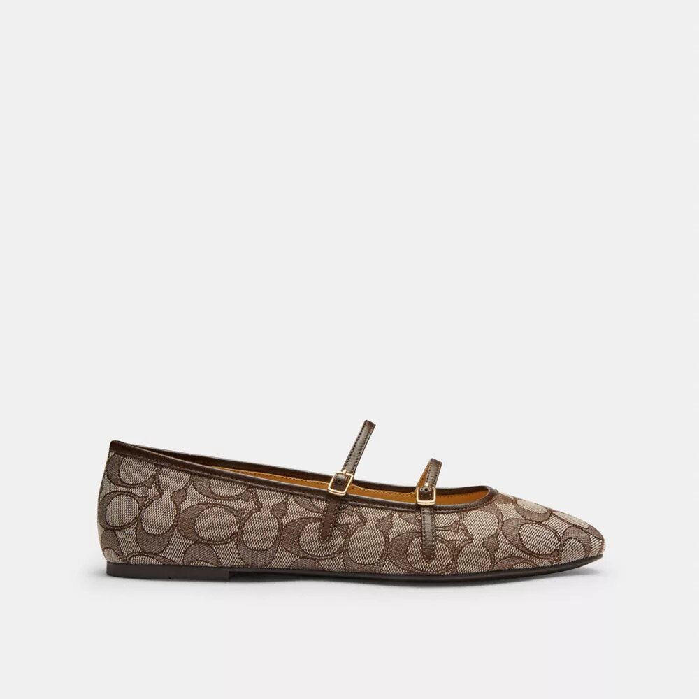 Merceditas con doble hebilla en jacquard exclusivo