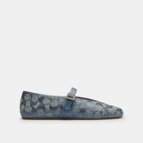 Merceditas en denim con cristales