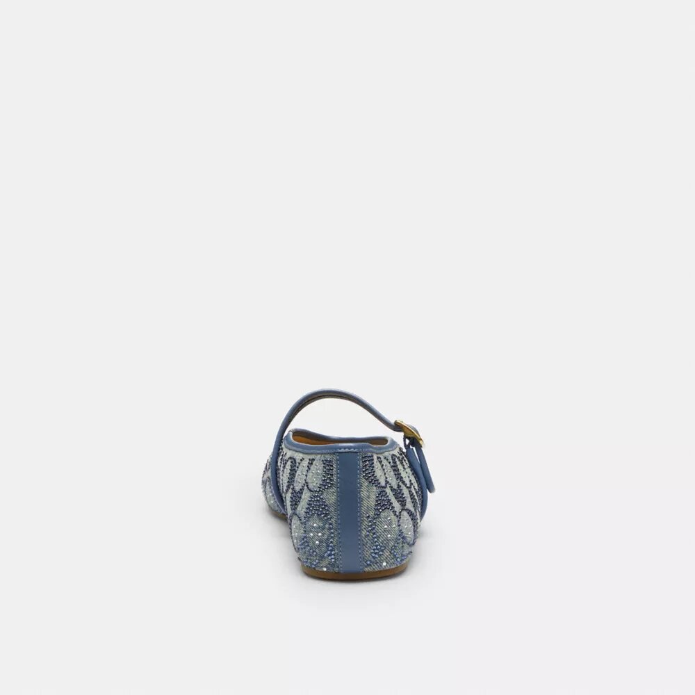 Merceditas en denim con cristales
