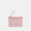 Mini cartera delgada para DNI en denim desgastado con acolchado y Charms