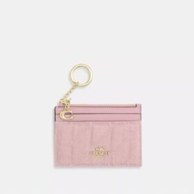 Mini cartera delgada para DNI en denim desgastado con acolchado y Charms