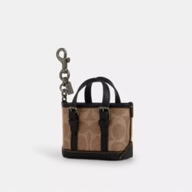 Mini colgante para bolsos Tote «Warner» en Signature Canvas