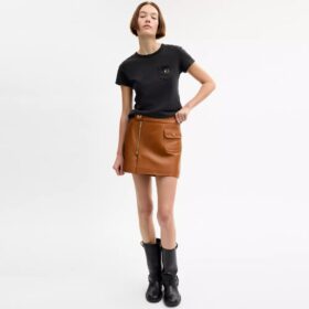 Minifalda de cuero Heritage