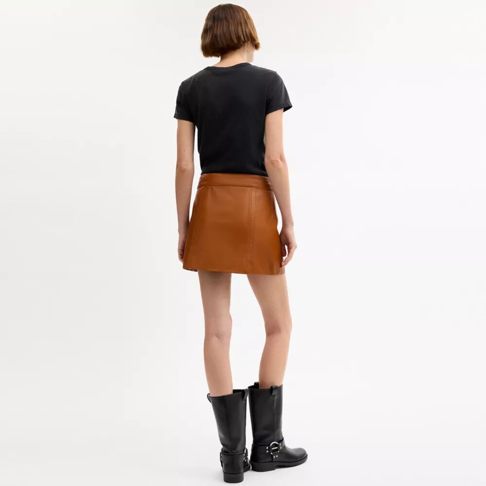 Minifalda de cuero Heritage
