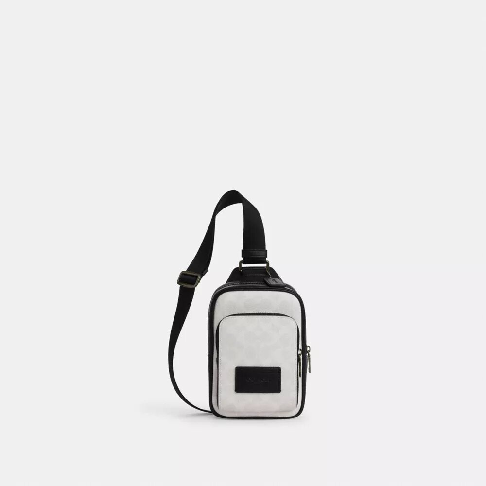 Mochila bandolera Racer en Signature Canvas
