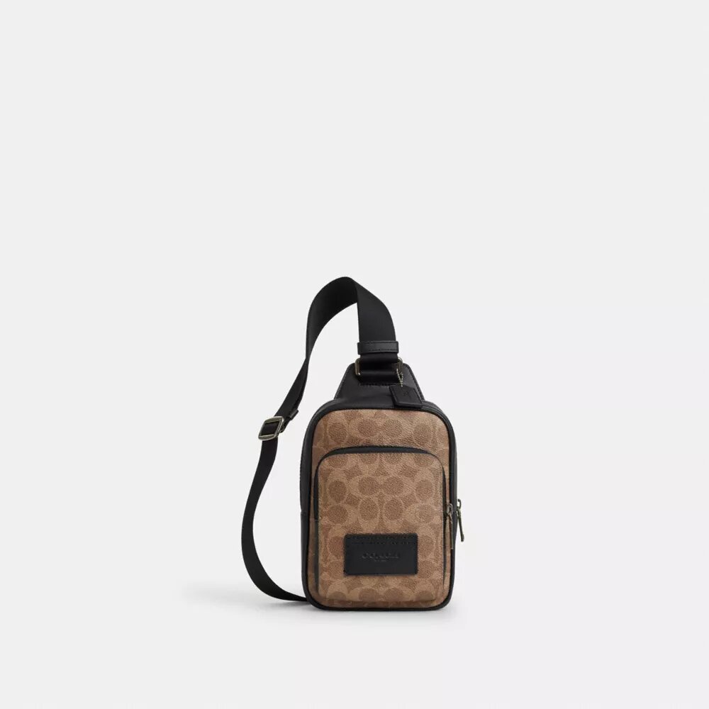 Mochila bandolera Racer en Signature Canvas