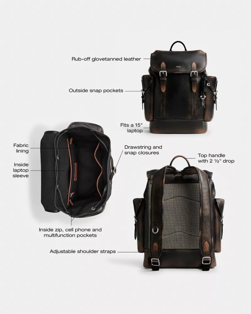 Mochila Hitch en piel «Loved»