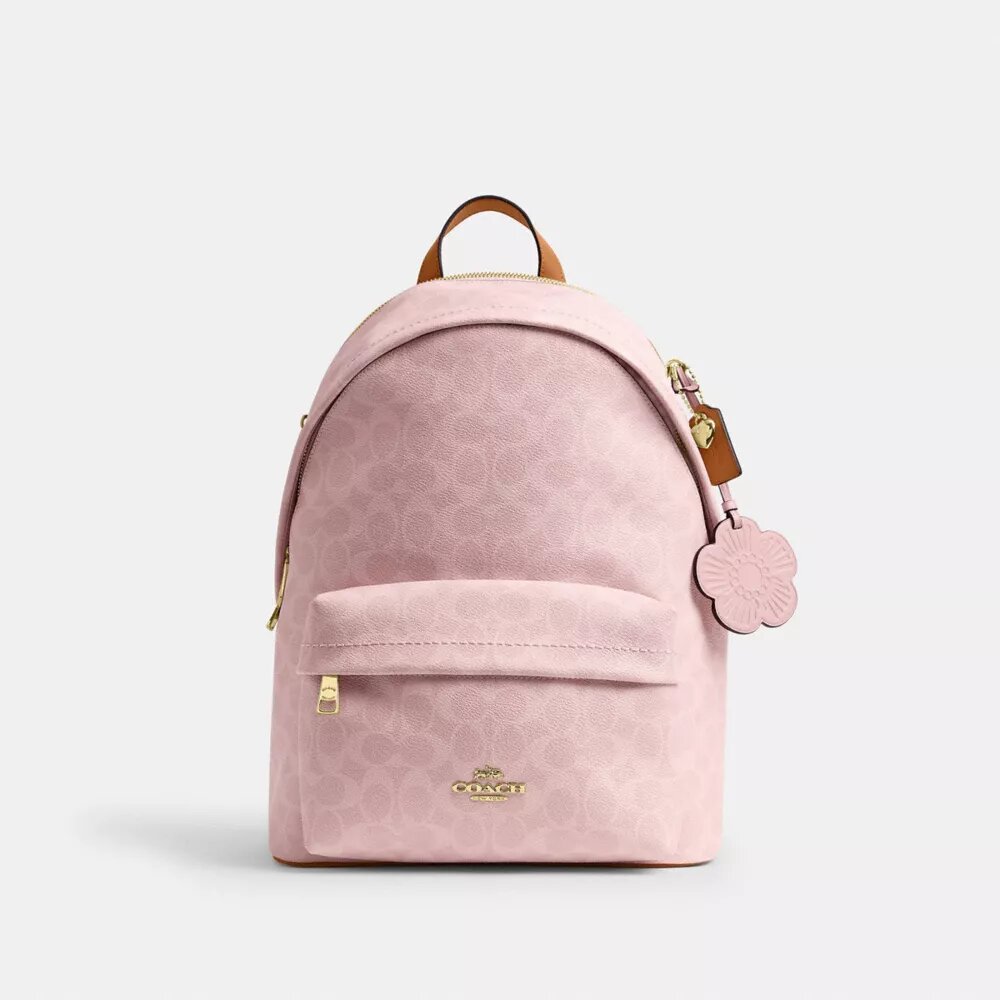 Mochila pequeña Taylor en Signature Canvas con Charms