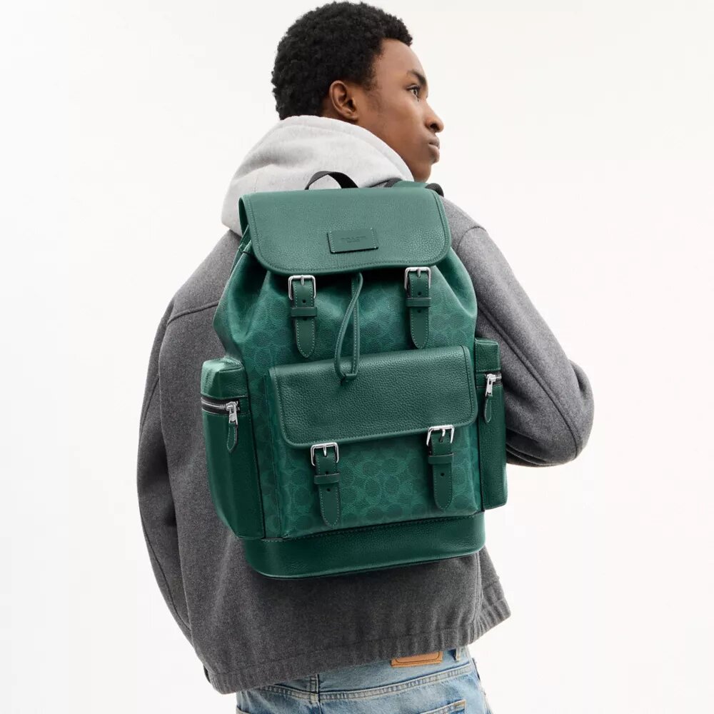 Mochila Sprint en Signature Canvas con bloques de color