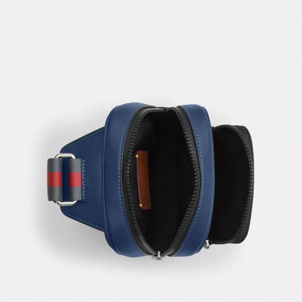 mochila tipo bandolera «Racer» con correas a rayas «Varsity»
