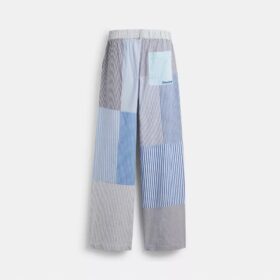 Pantalones a rayas con patchwork