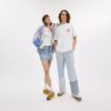 Pantalones a rayas con patchwork
