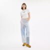 Pantalones a rayas con patchwork
