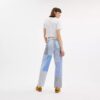 Pantalones a rayas con patchwork