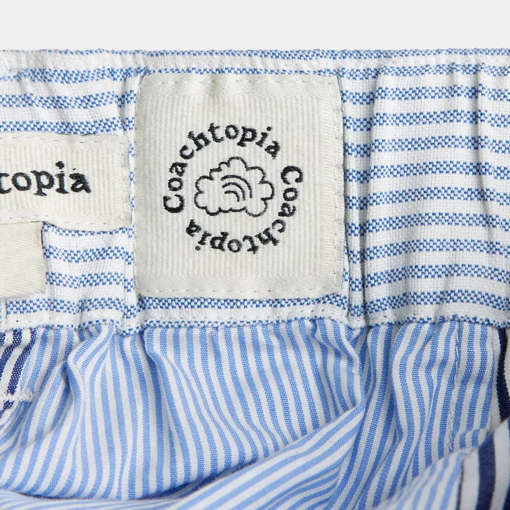 Pantalones a rayas con patchwork
