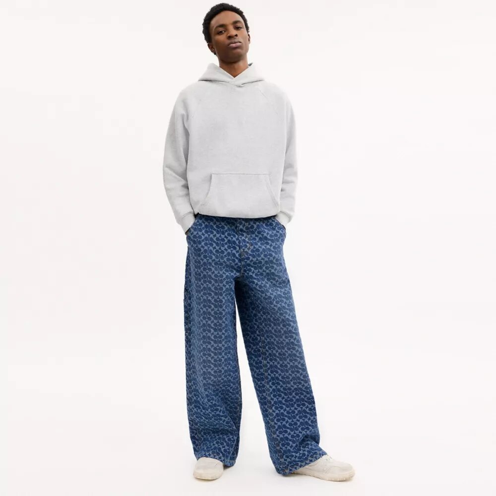 Pantalones de carpintero de denim exclusivos en algodón orgánico
