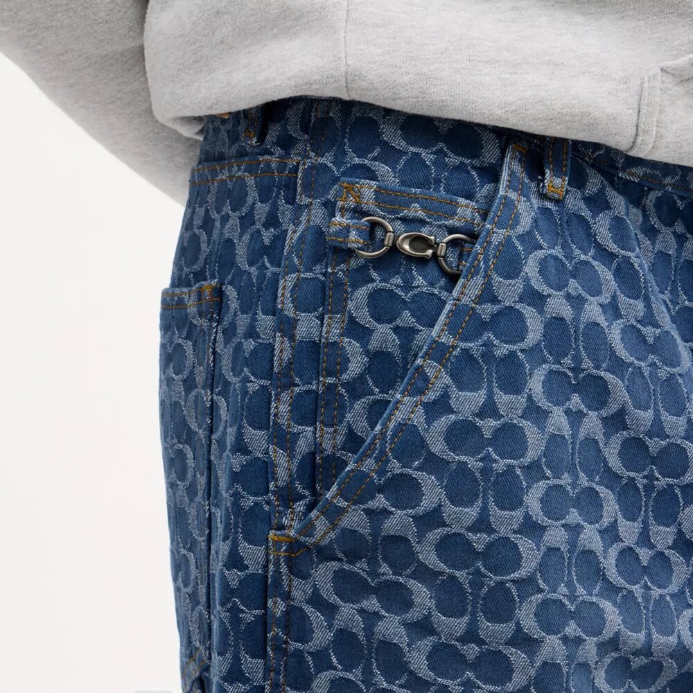 Pantalones de carpintero de denim exclusivos en algodón orgánico