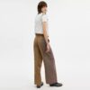 Pantalones entallados con estampado de cuadros combinado