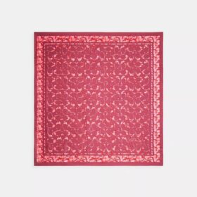 Pañuelo cuadrado de seda con el estampado exclusivo «Rose Meadow»
