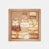 Pañuelo cuadrado de seda con estampado «Stacked Tabby Bags»