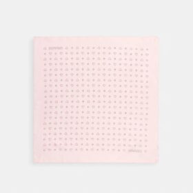 Pañuelo de seda con estampado de corazones y lunares