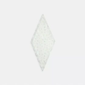 Pañuelo de seda con estampado floral y rombos