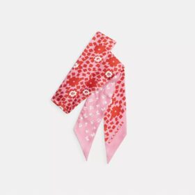Pañuelo estrecho de seda con estampado floral «Country Club»