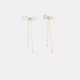 Pendientes con lazo de perlas