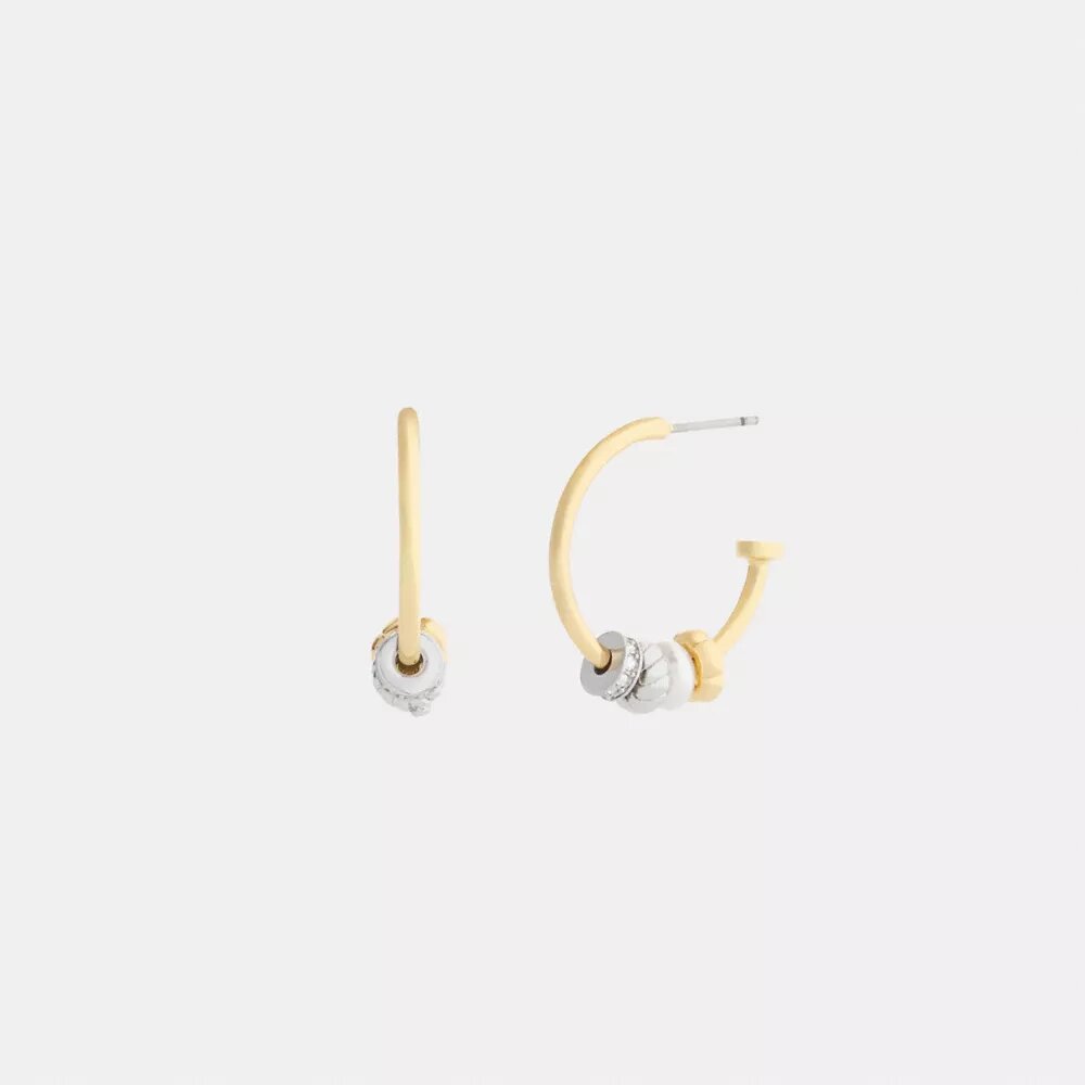 Pendientes de aro con rondelles mixtas