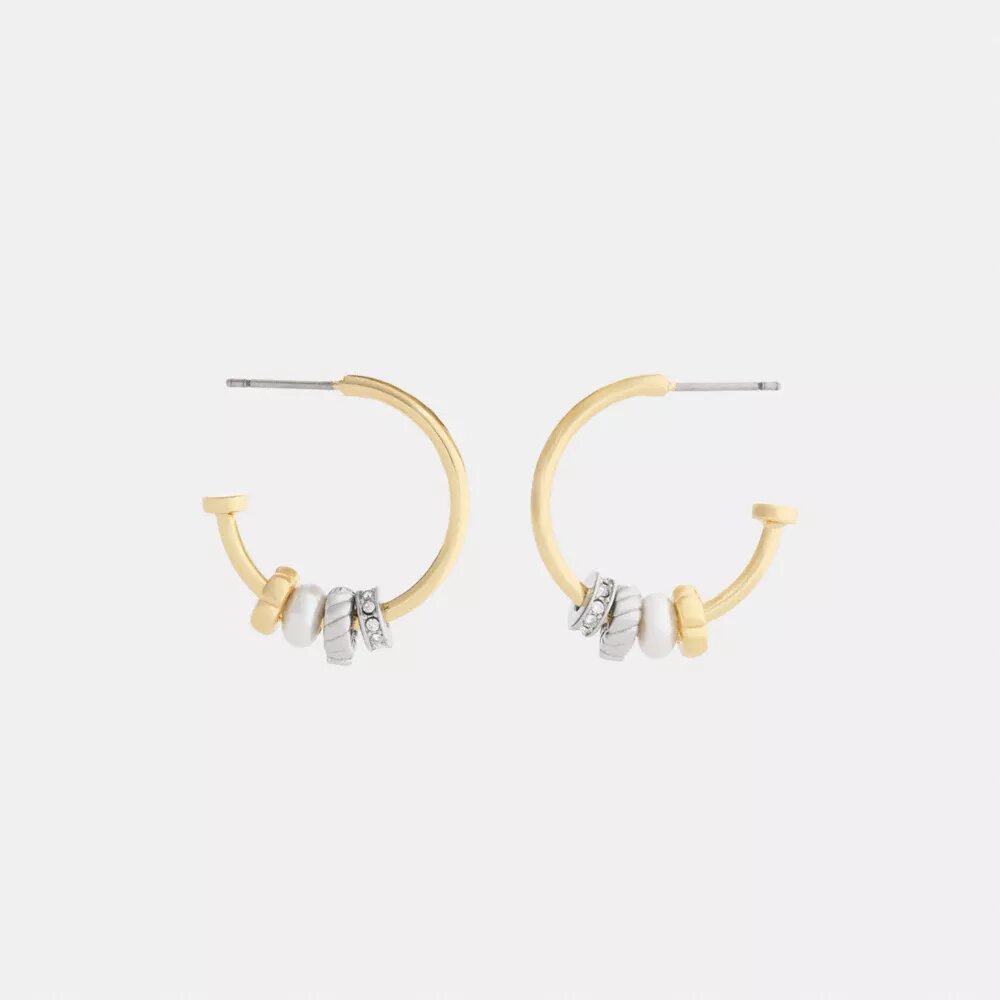 Pendientes de aro con rondelles mixtas