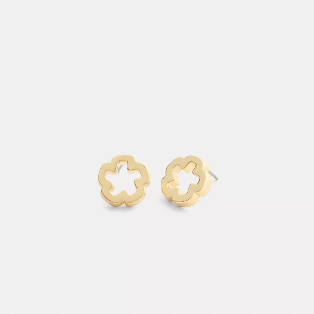 Pendientes de botón «Open Tea Rose»