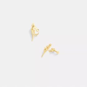 Pendientes de clip con diseño esquelético de Rexy