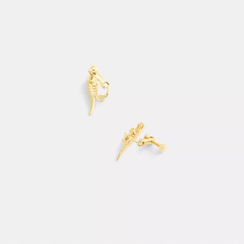 Pendientes de clip con diseño esquelético de Rexy