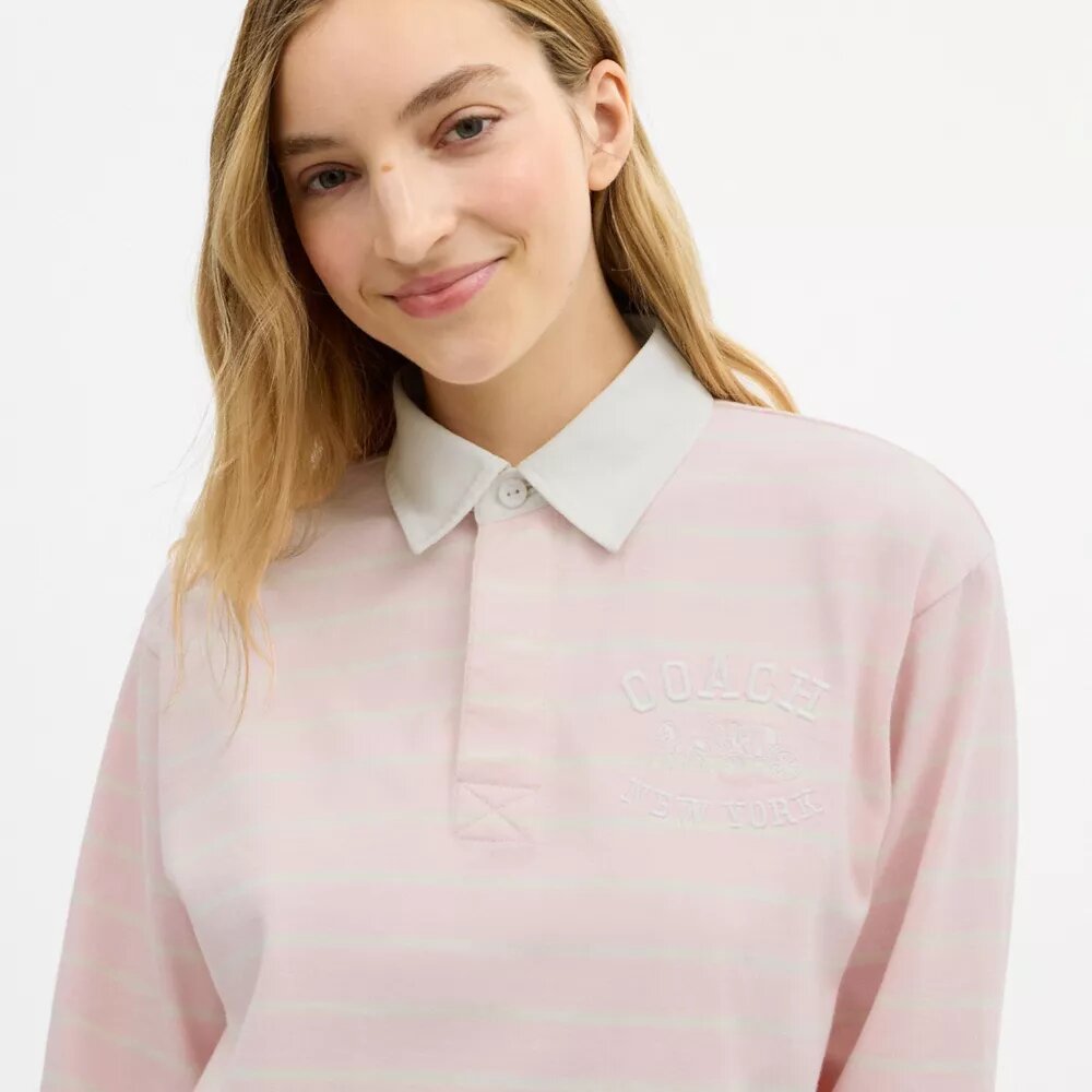 Polos de rugby a rayas con motivo de Horse and Carriage, de algodón orgánico