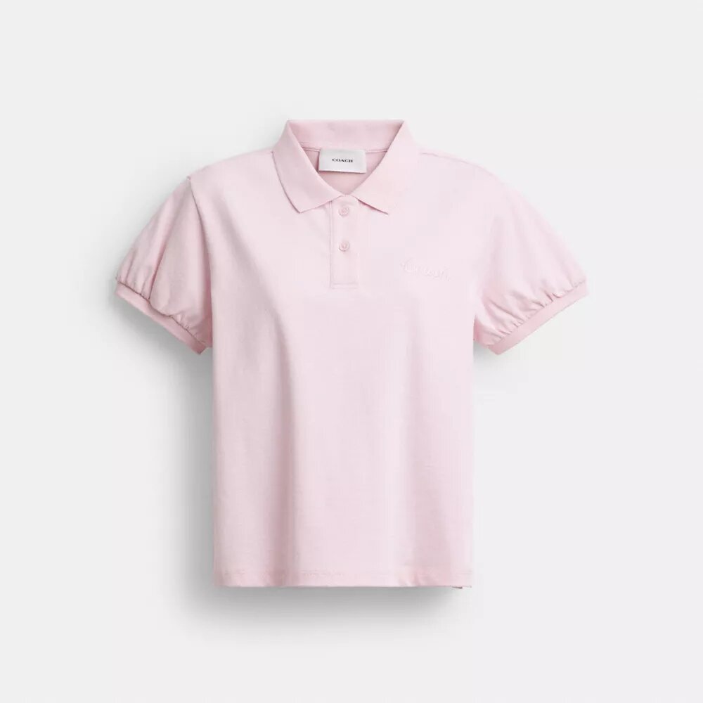 Polos encogidos con el logotipo «Coach Script» en algodón orgánico