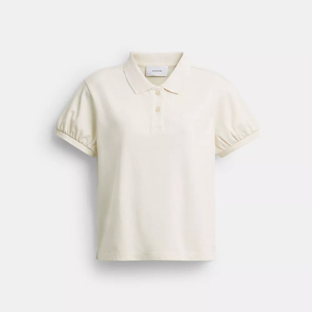 Polos encogidos con el logotipo «Coach Script» en algodón orgánico